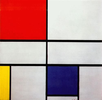 Piet Mondrian. Composition III with Red, Yellow and Blue.1935